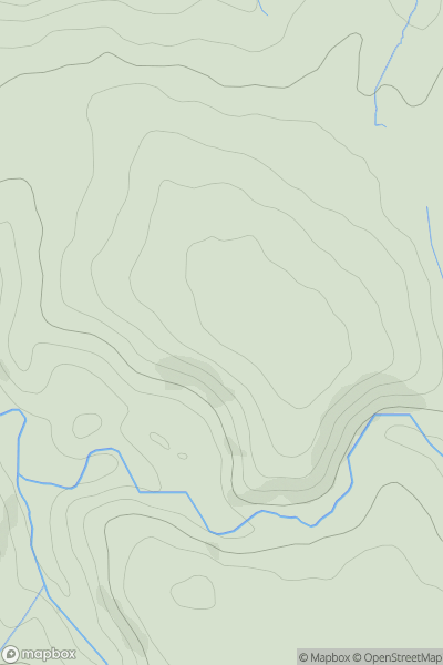 Thumbnail image for Castell Mawr showing contour plot for surrounding peak