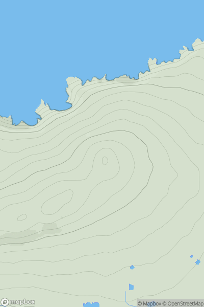 Thumbnail image for Carn Perfedd showing contour plot for surrounding peak