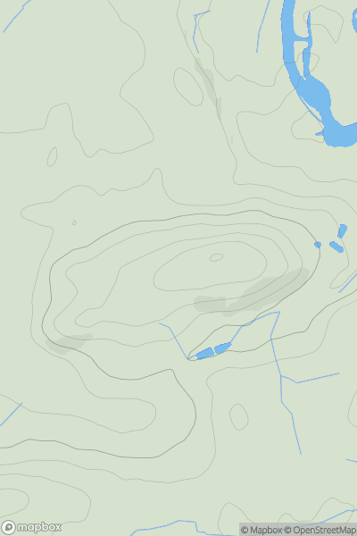 Thumbnail image for Pen Tre-derwen showing contour plot for surrounding peak