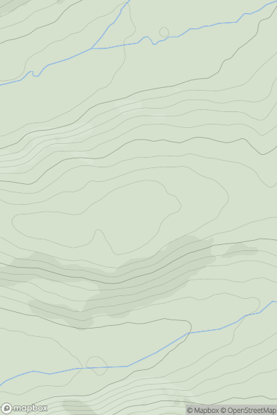 Thumbnail image for Allt Dderw showing contour plot for surrounding peak