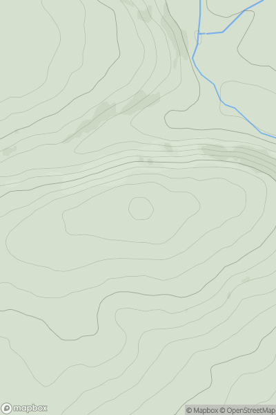 Thumbnail image for Pen Llysonen-uchaf showing contour plot for surrounding peak