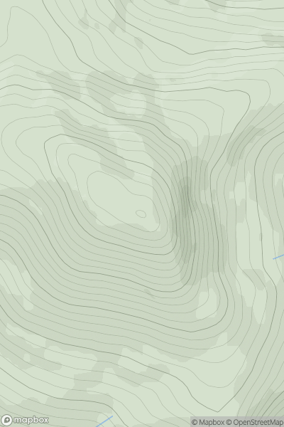 Thumbnail image for Meall Greigh showing contour plot for surrounding peak