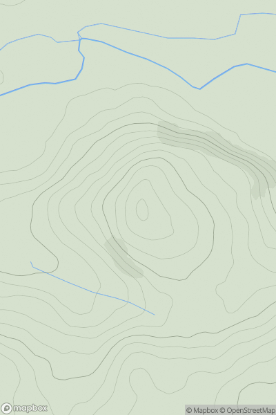 Thumbnail image for Pen Glasgrug showing contour plot for surrounding peak