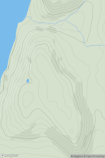 Thumbnail image for Cribin Llwyd showing contour plot for surrounding peak