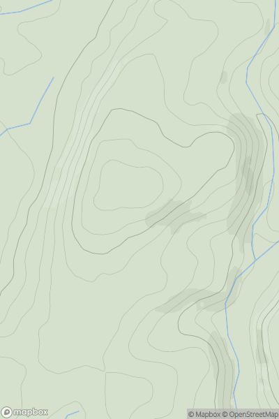 Thumbnail image for Castell Cogan showing contour plot for surrounding peak