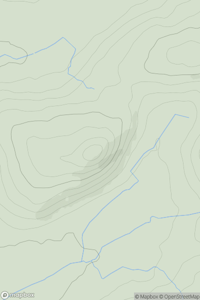 Thumbnail image for Caer Pwll-glas showing contour plot for surrounding peak