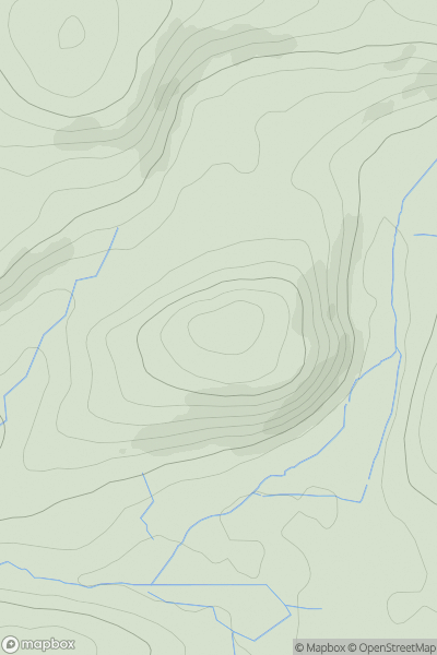 Thumbnail image for Tre-Vaughan Hill showing contour plot for surrounding peak