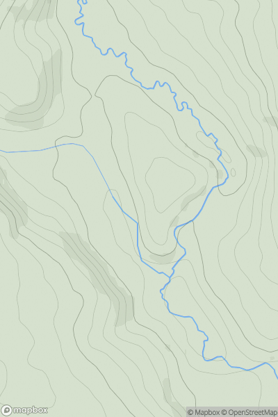Thumbnail image for Waun-lluest showing contour plot for surrounding peak