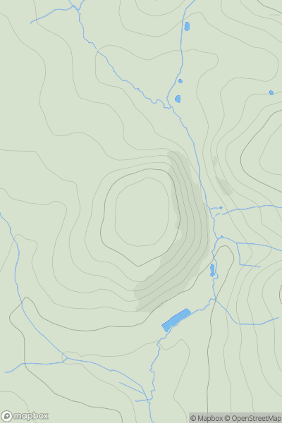 Thumbnail image for Pen Talfan showing contour plot for surrounding peak