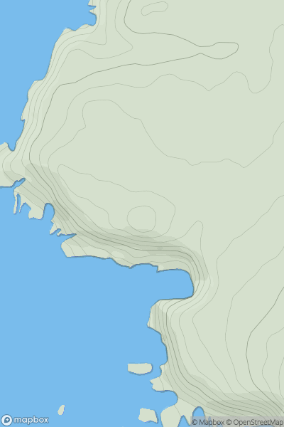 Thumbnail image for Pen Pant-y-beudy showing contour plot for surrounding peak
