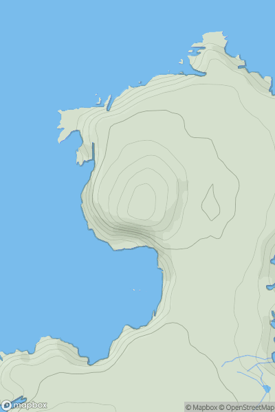 Thumbnail image for Carnysgubor showing contour plot for surrounding peak