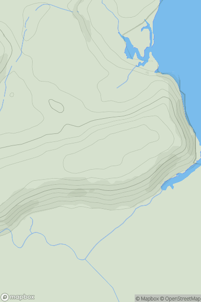 Thumbnail image for Sir John's Hill showing contour plot for surrounding peak