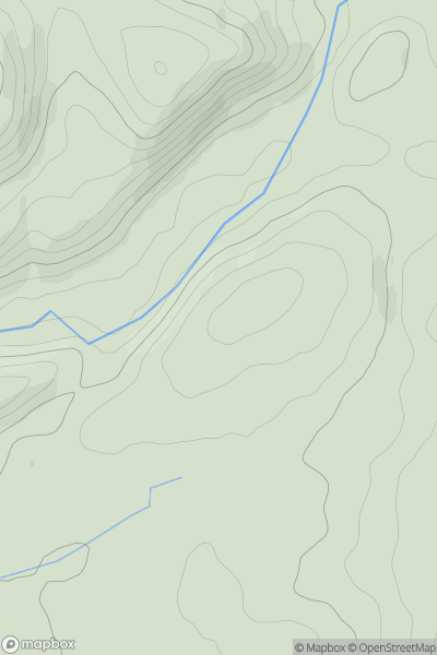 Thumbnail image for Llethrau Lletty'r-gofid showing contour plot for surrounding peak
