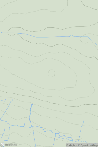 Thumbnail image for Crickmarren Hill showing contour plot for surrounding peak