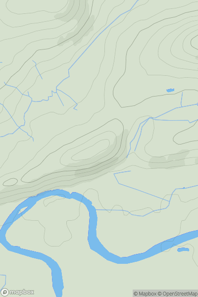Thumbnail image for Allt-y-gog showing contour plot for surrounding peak