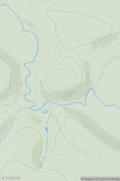 Thumbnail image for Pen Clog-y-fran showing contour plot for surrounding peak