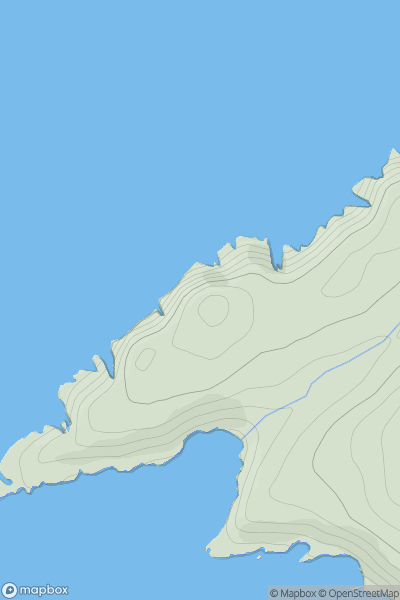 Thumbnail image for Carn Porth-llong showing contour plot for surrounding peak