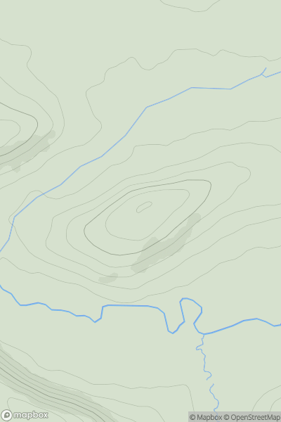 Thumbnail image for Woolstone Hill showing contour plot for surrounding peak