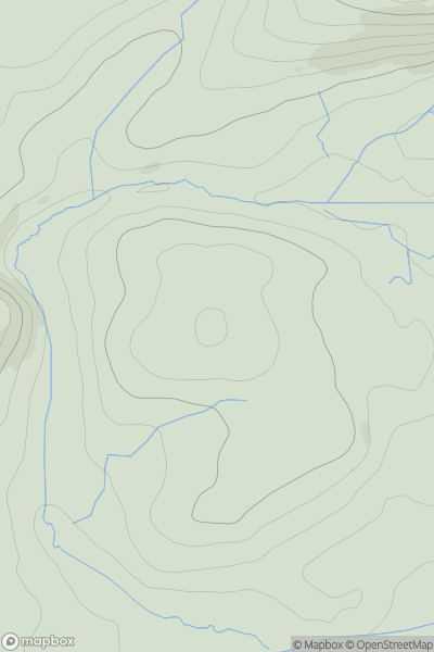 Thumbnail image for Pentremeurig Hill showing contour plot for surrounding peak