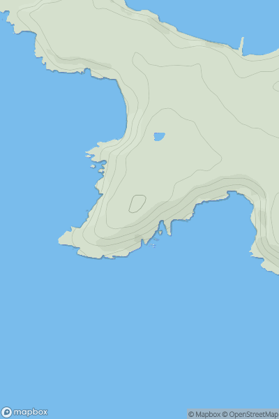 Thumbnail image for Caldey Island showing contour plot for surrounding peak