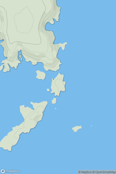 Thumbnail image for Ynys Cantwr showing contour plot for surrounding peak