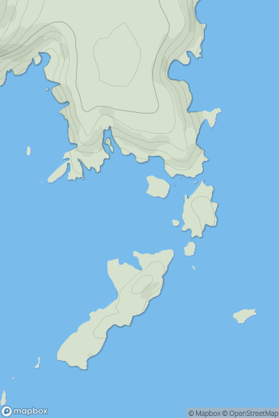 Thumbnail image for Ynys Gwelltog showing contour plot for surrounding peak