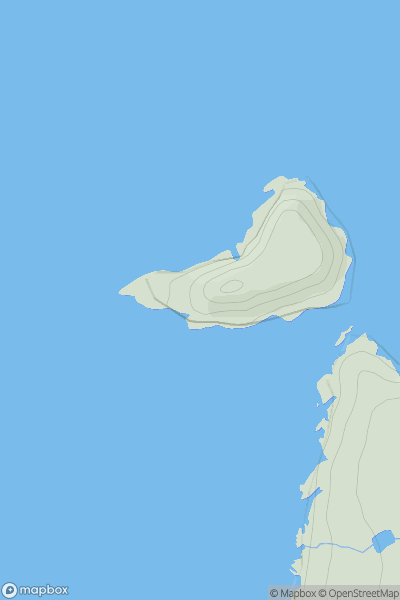 Thumbnail image for Cardigan Island showing contour plot for surrounding peak