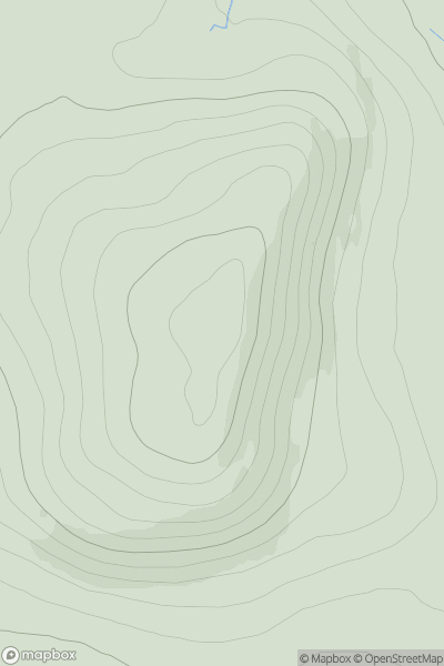 Thumbnail image for Fitty Hill showing contour plot for surrounding peak