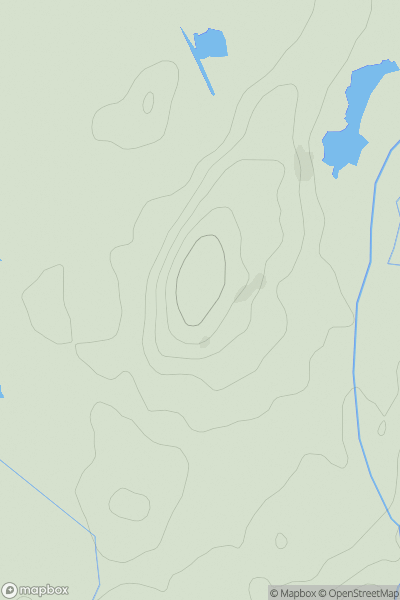 Thumbnail image for Coed Penrhyn-Mawr showing contour plot for surrounding peak