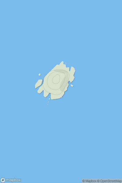 Thumbnail image for Grassholm Island showing contour plot for surrounding peak