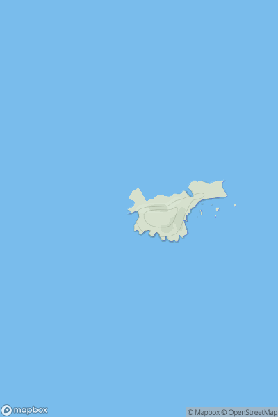 Thumbnail image for St Margaret's Island showing contour plot for surrounding peak