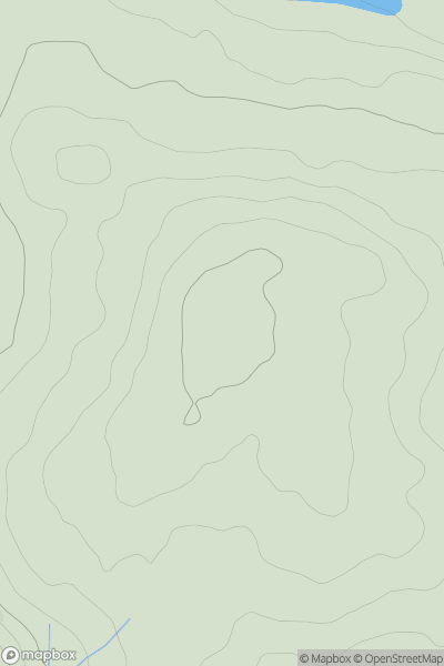Thumbnail image for Rhymney Hill showing contour plot for surrounding peak
