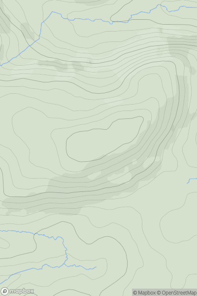 Thumbnail image for Ysgwydd Hwch showing contour plot for surrounding peak