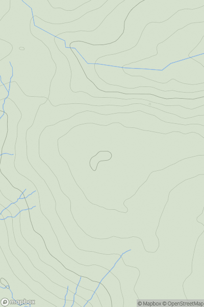 Thumbnail image for Twyn Rhyd-car South Top showing contour plot for surrounding peak