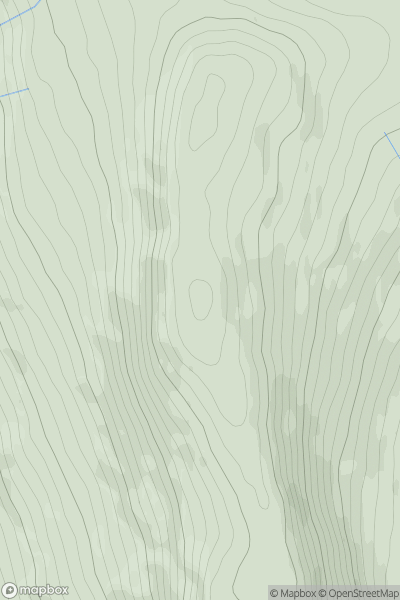 Thumbnail image for Mynydd Cilfach-yr-encil showing contour plot for surrounding peak