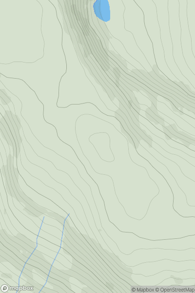 Thumbnail image for Mynydd Ty'n-tyle showing contour plot for surrounding peak