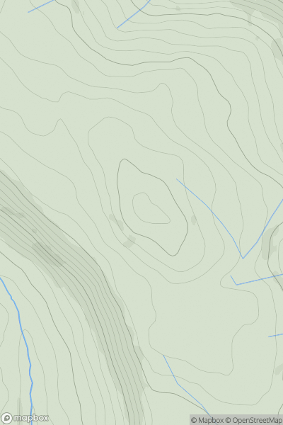 Thumbnail image for Mynydd Pen-y-graig showing contour plot for surrounding peak
