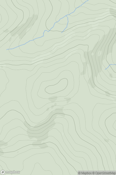 Thumbnail image for Caer Fach showing contour plot for surrounding peak