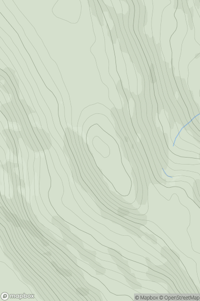 Thumbnail image for Twyn Brynbychan showing contour plot for surrounding peak
