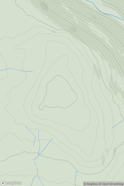 Thumbnail image for Mynydd Pen-y-fan showing contour plot for surrounding peak
