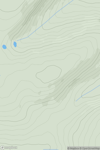 Thumbnail image for Pen Maesmerddyn showing contour plot for surrounding peak