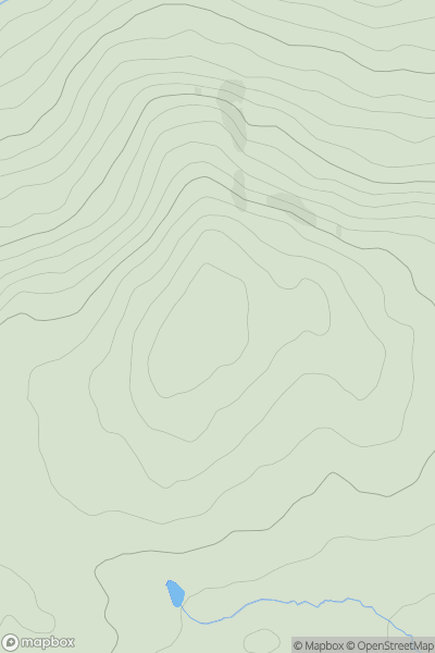 Thumbnail image for Mynydd Fforest showing contour plot for surrounding peak