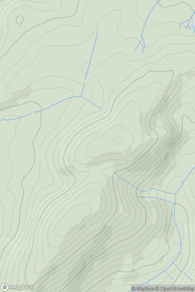 Thumbnail image for Cefn Blewog showing contour plot for surrounding peak