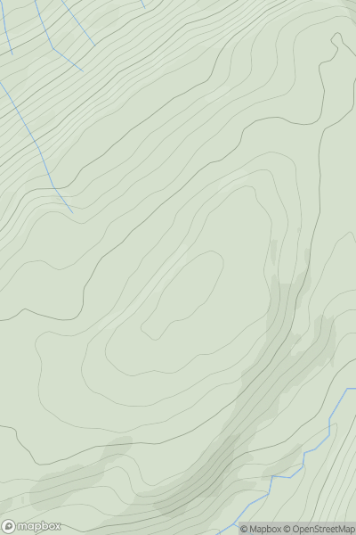 Thumbnail image for Mynydd Resolfen showing contour plot for surrounding peak