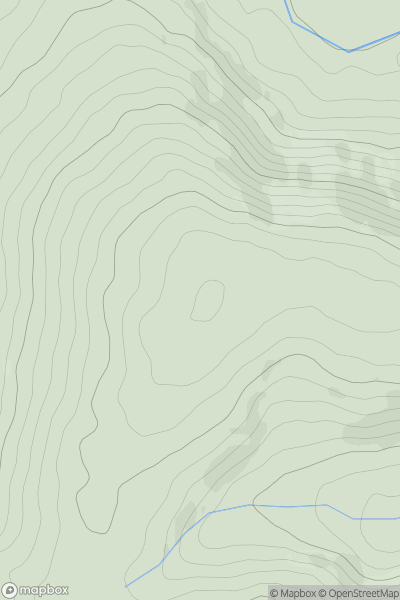 Thumbnail image for Fforest Fach North Top showing contour plot for surrounding peak