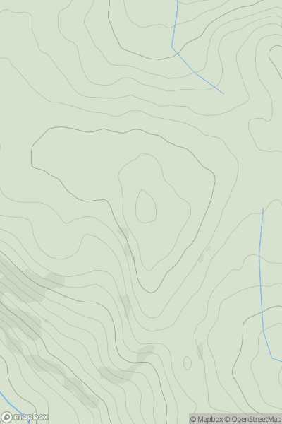 Thumbnail image for Mynydd Aberysgir showing contour plot for surrounding peak