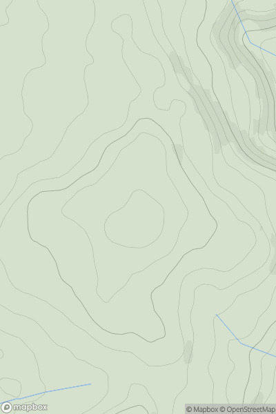 Thumbnail image for Mynydd Marchywel North Top showing contour plot for surrounding peak