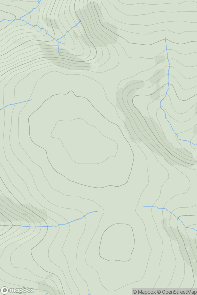 Thumbnail image for Pant Blaenhirwr showing contour plot for surrounding peak