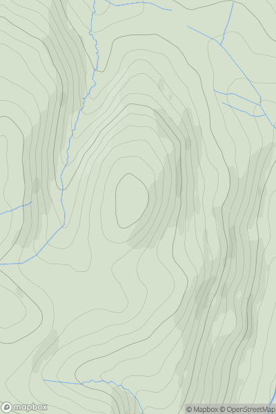 Thumbnail image for Foel y Dyffryn showing contour plot for surrounding peak