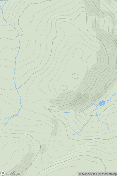 Thumbnail image for Blaen Huddig showing contour plot for surrounding peak